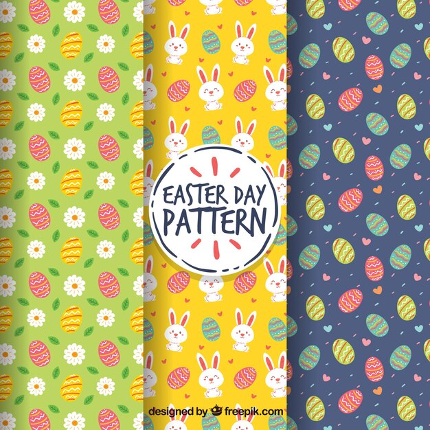 Set de patrones de día de pascua