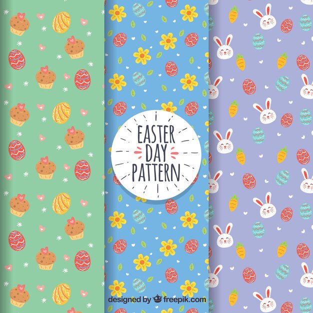 Set de patrones de día de pascua