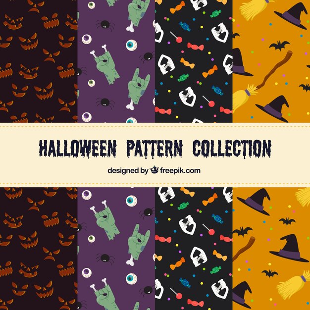 Set de patrones de halloween 