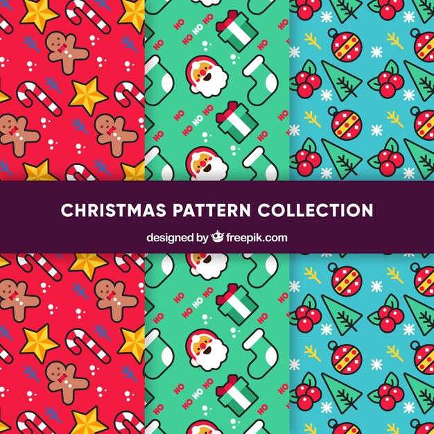 Set de patrones de navidad divertidos 