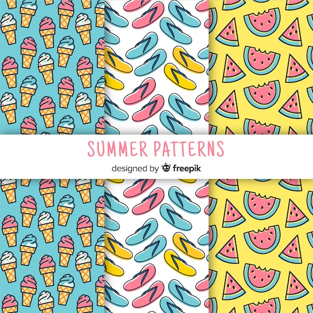 Set de patrones de verano