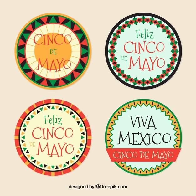 Set de pegatinas decorativas de cinco de mayo