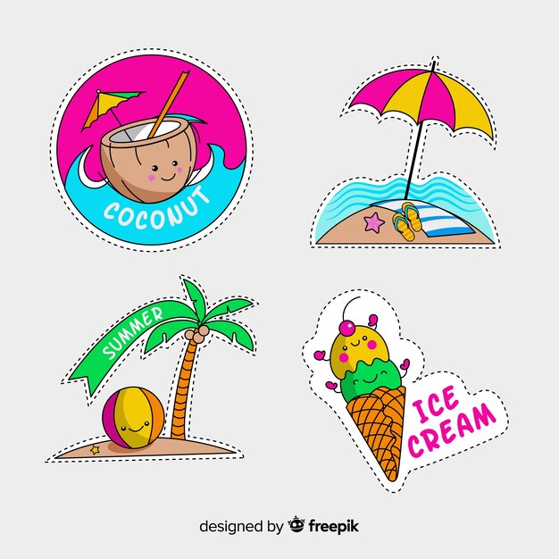 Set de pegatinas veraniegas