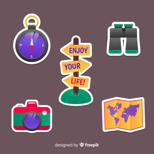 Set de pegatinas de viaje