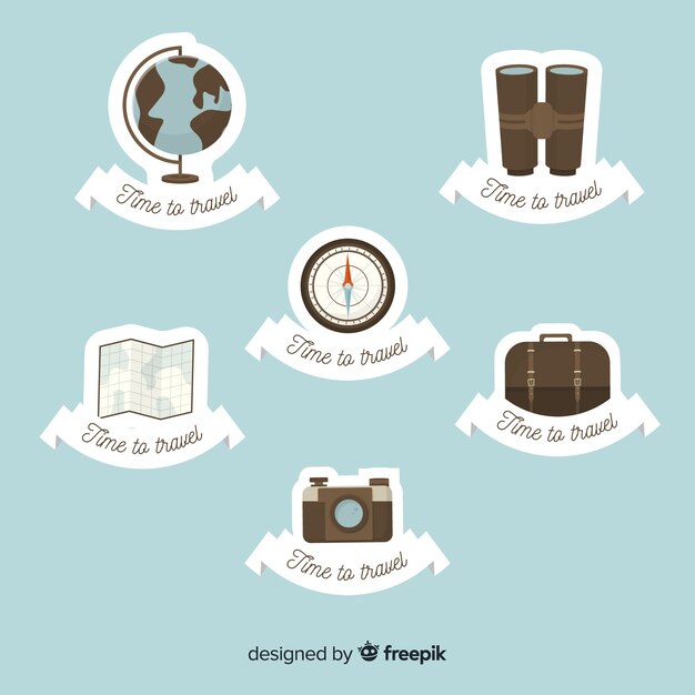 Set de pegatinas de viaje