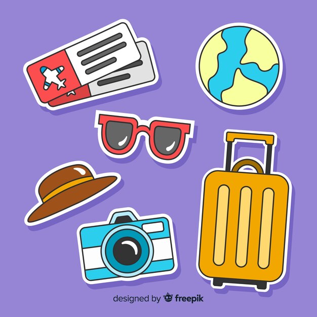 Set de pegatinas de viaje