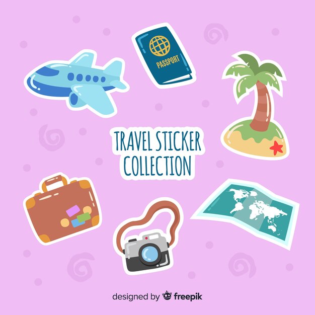 Set de pegatinas de viaje