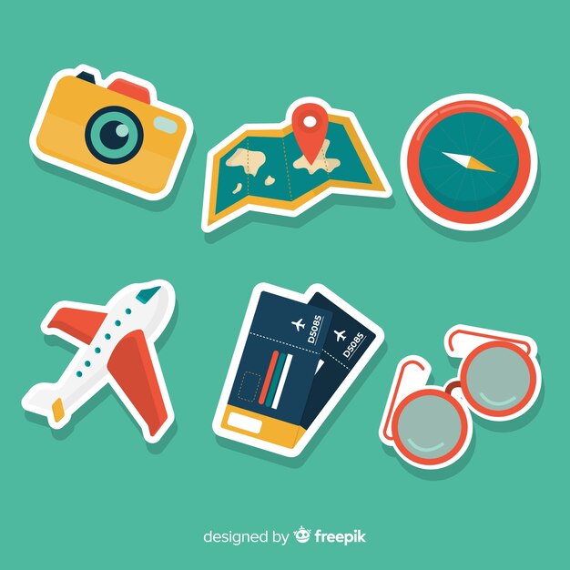 Set de pegatinas de viaje