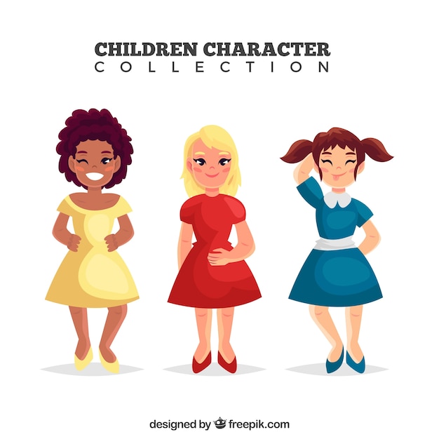 Set de personajes de chicas