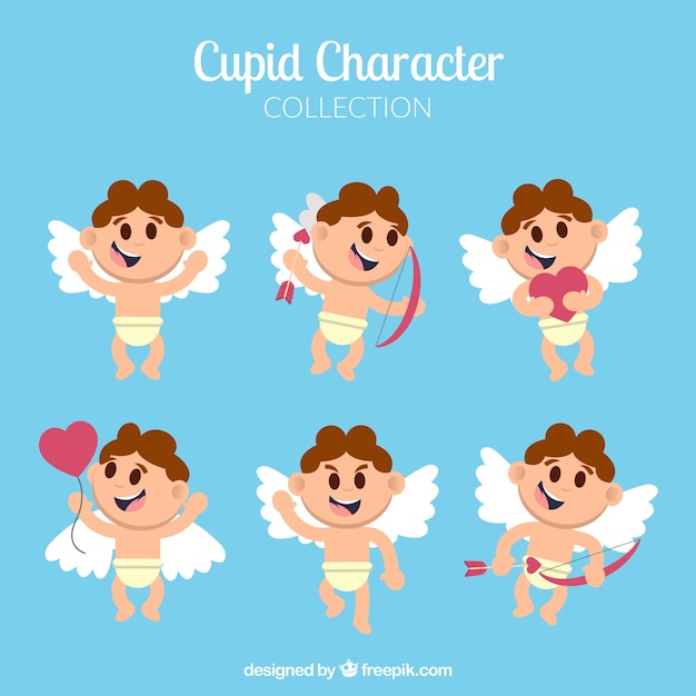 Set de personajes de cupido 