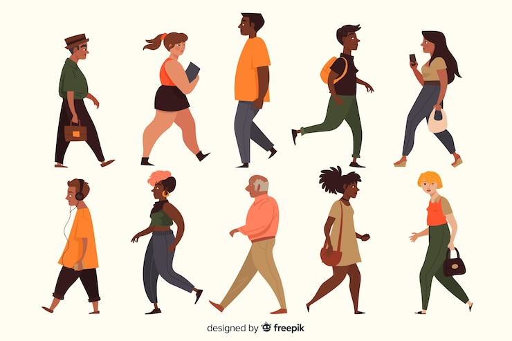 Vector gratuito set de personajes
