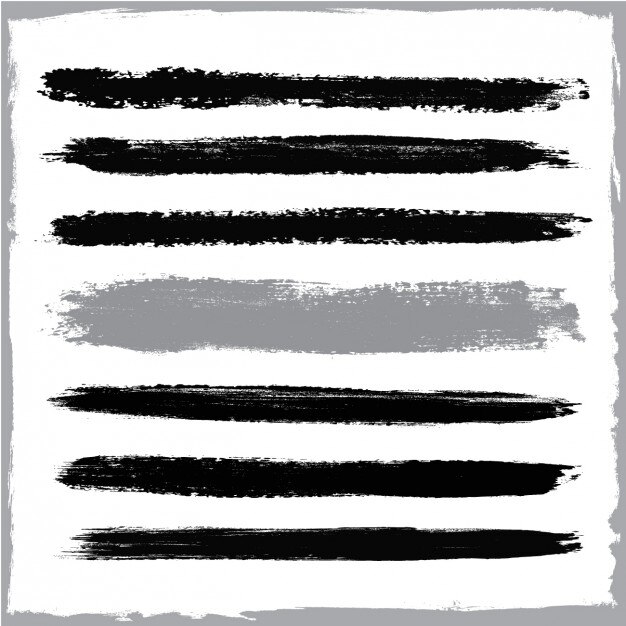Set de pinceladas negras