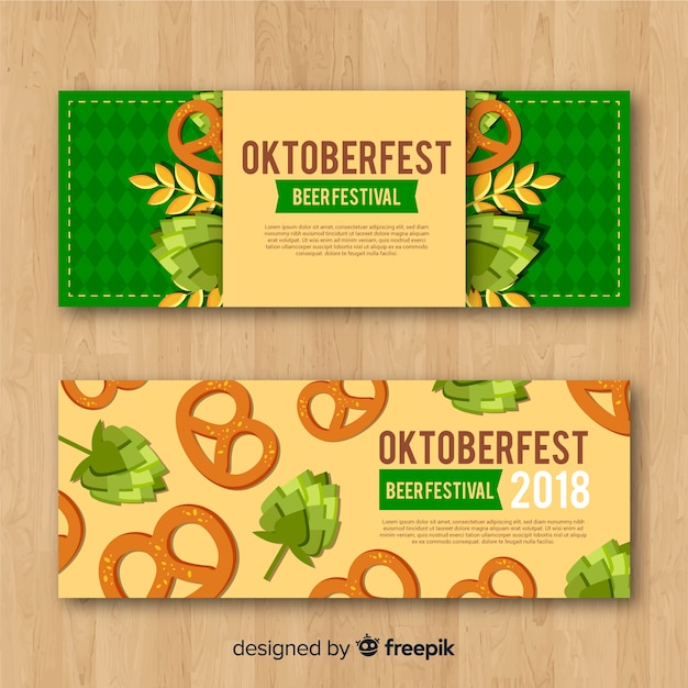 Set de plantillas de banners para fiesta de oktoberfest