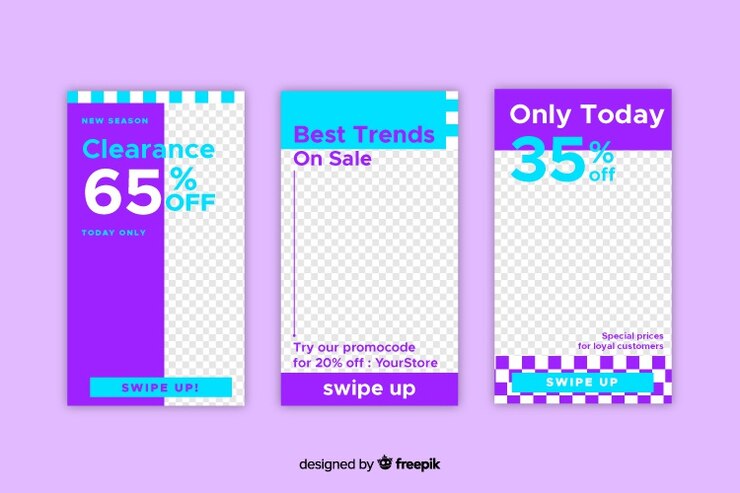 Vector gratuito set de plantillas de instagram stories de rebajas