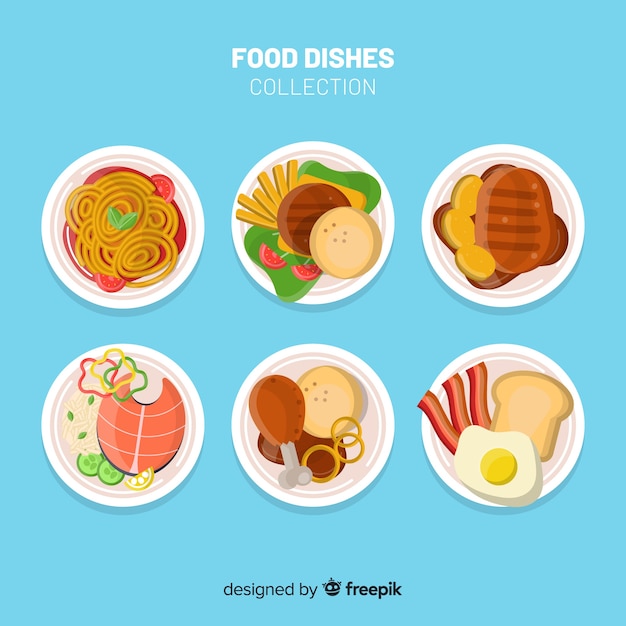 Set de platos de comida