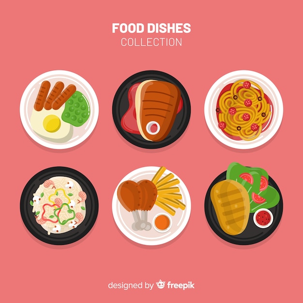 Set de platos de comida