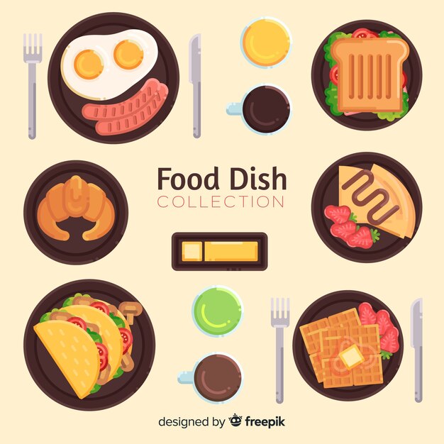 Set de platos de comida