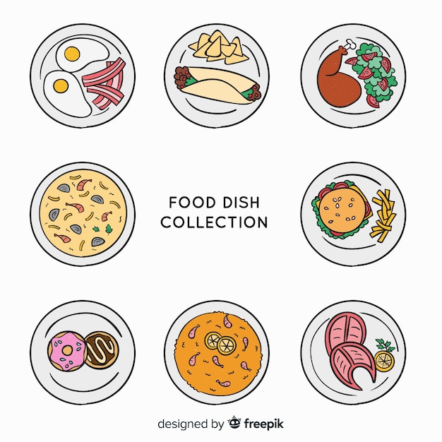 Set de platos de comida