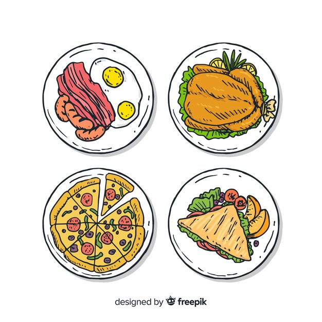 Set de platos de comida