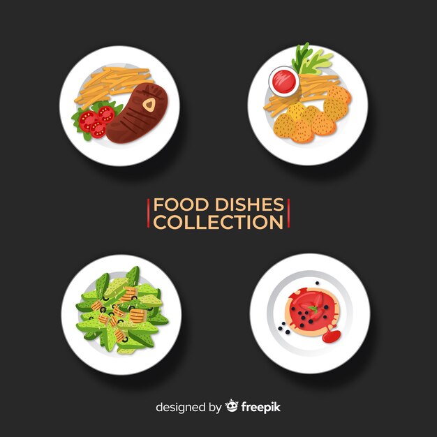 Set de platos de comida