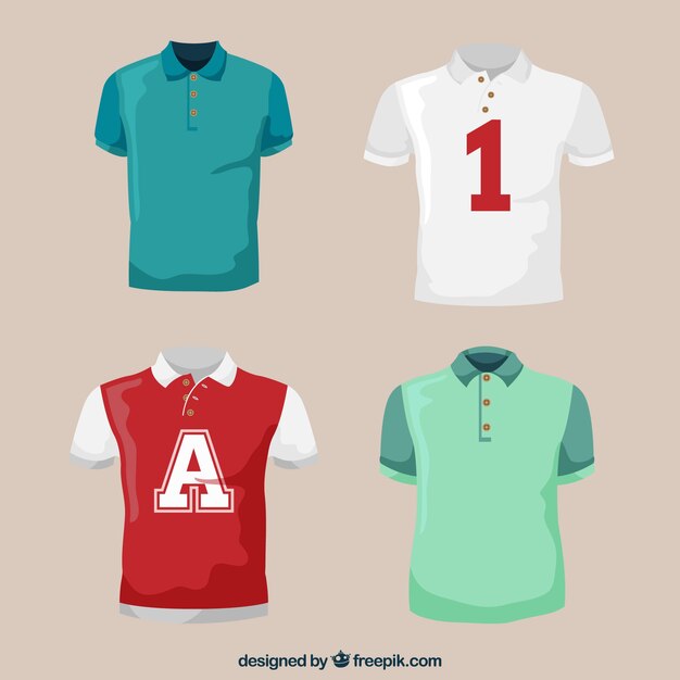 Set de polos deportivos masculinos 