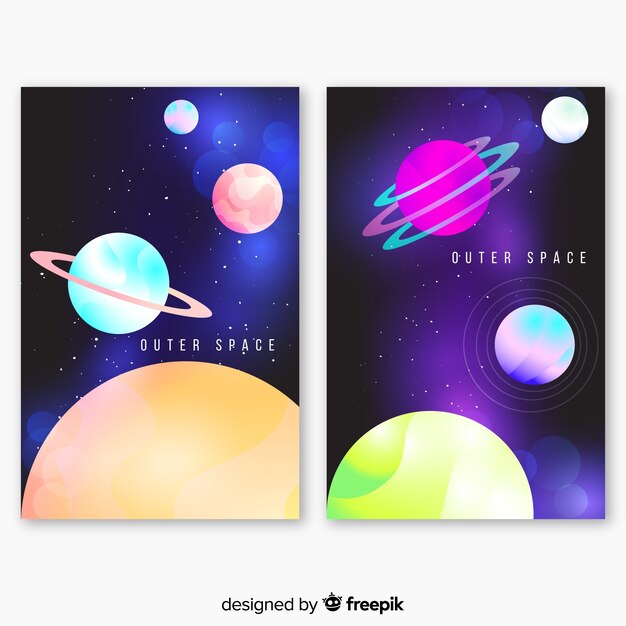 Set de portadas de temática espacial