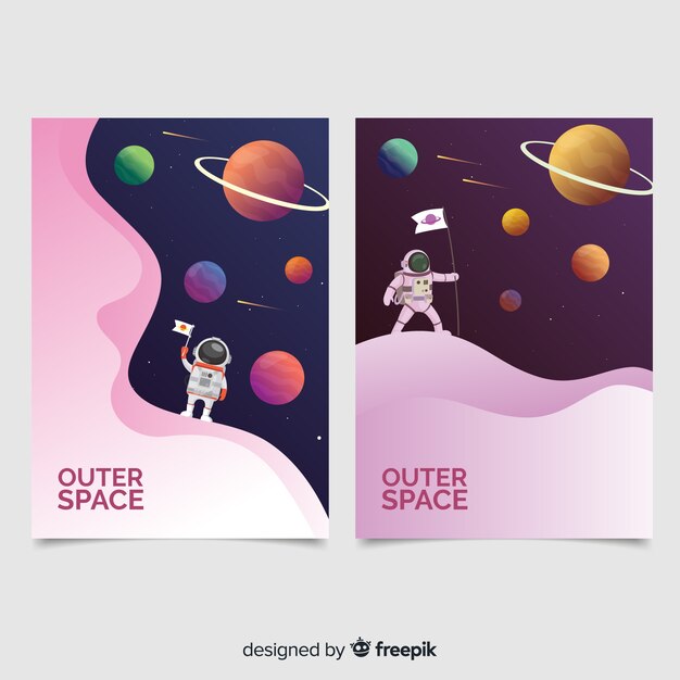 Set de portadas de temática espacial
