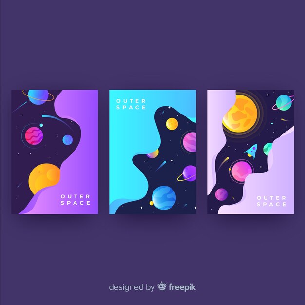 Set de portadas de temática espacial