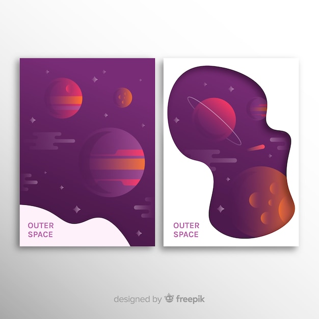 Set de portadas de temática espacial