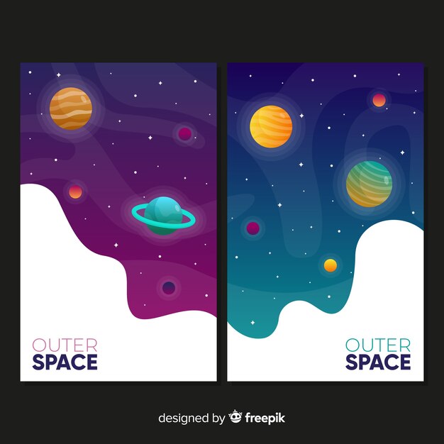 Set de portadas de temática espacial