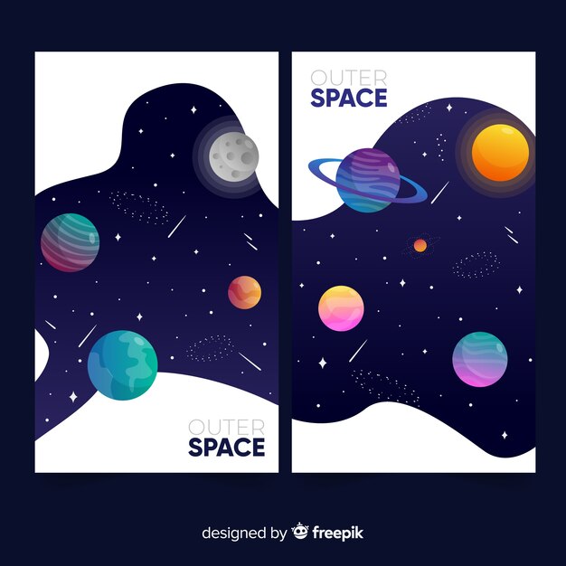 Set de portadas de temática espacial