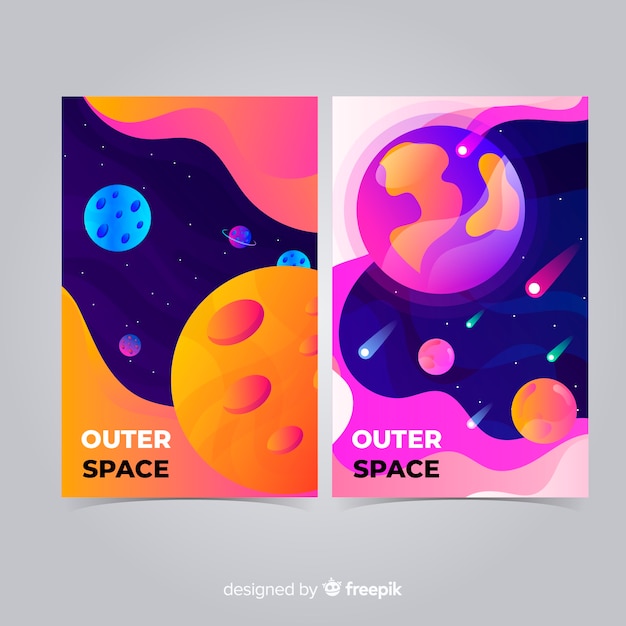 Set de portadas de temática espacial