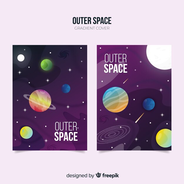 Set de portadas de temática espacial