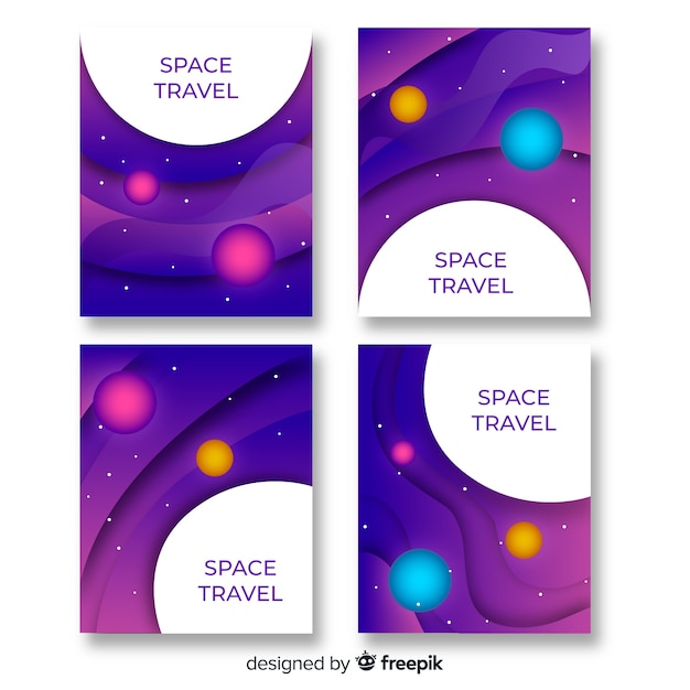 Set de portadas de temática espacial