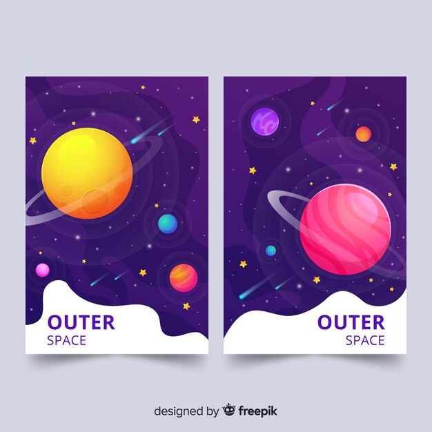 Set de portadas de temática espacial