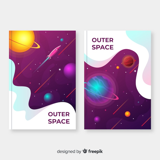 Set de portadas de temática espacial