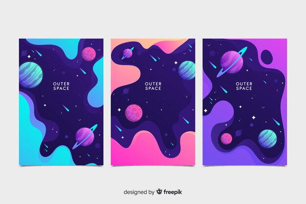 Set de portadas de temática espacial
