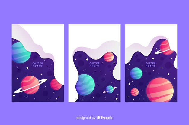 Set de portadas de temática espacial
