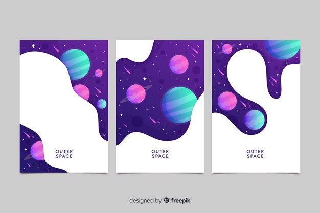 Set de portadas de temática espacial