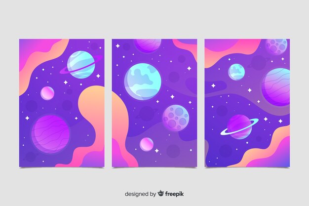 Set de portadas de temática espacial