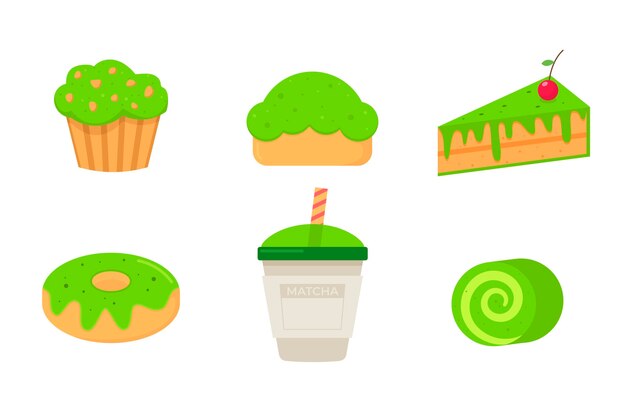 Set de postres matcha