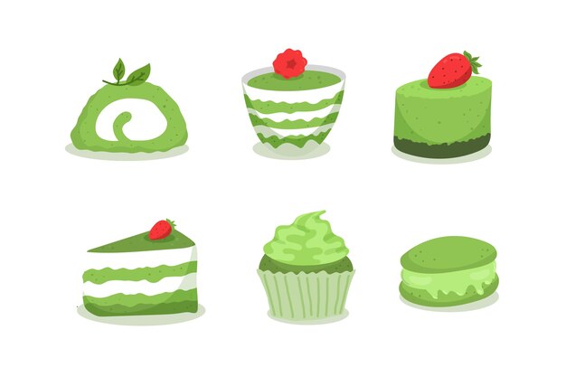 Set de postres matcha