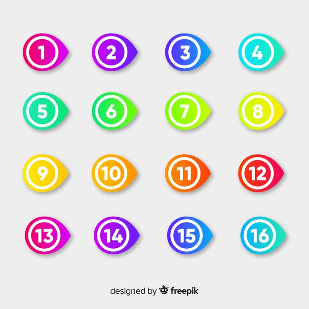 Set de puntos de viñetas