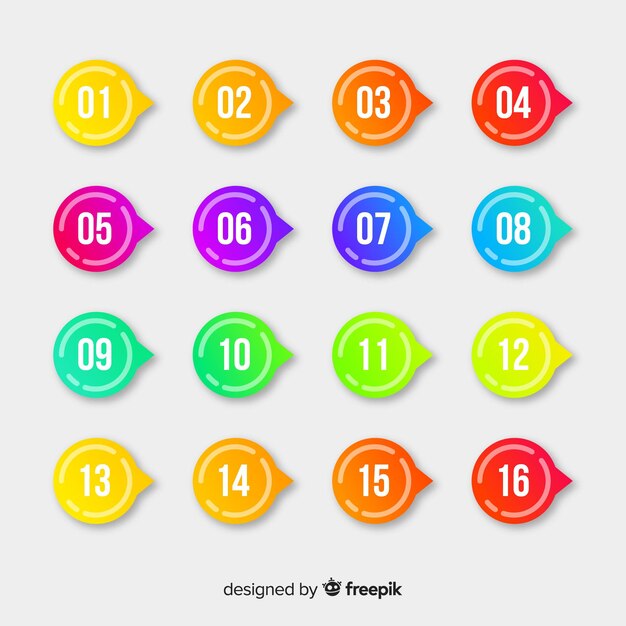 Set de puntos de viñetas