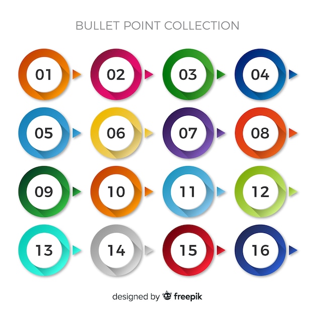 Set de puntos de viñetas
