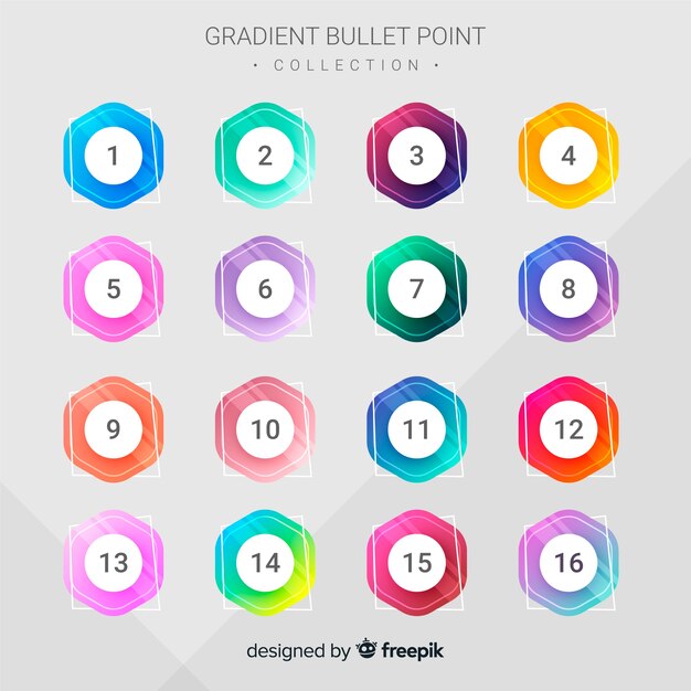 Set de puntos de viñetas