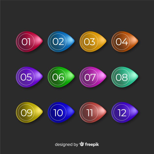 Set de puntos de viñetas