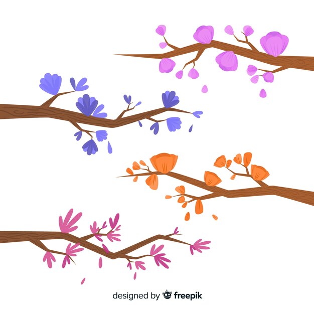 Set de ramas florales