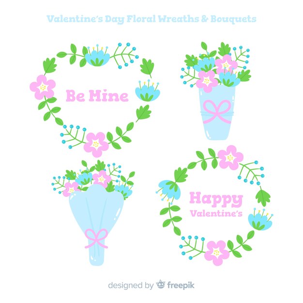 Set de ramos y flores de san valentín