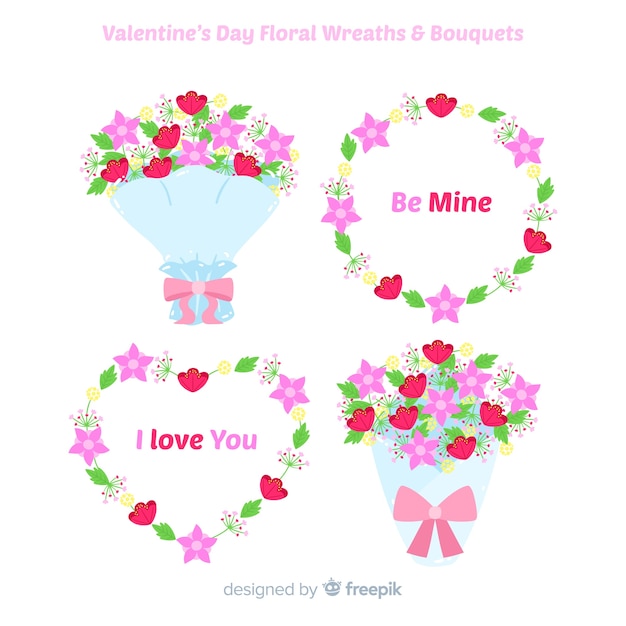 Set de ramos y flores de san valentín